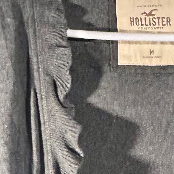 Hollister Open Front Cardigan Sweater Womens Size Medium Ruffle Edge - Picture 6 of 6